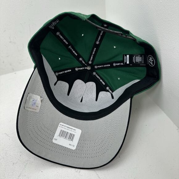 NWT New York Jets NFL Snapback Hat Cap 47 Brand Hitch Script Green Black - Picture 7 of 9